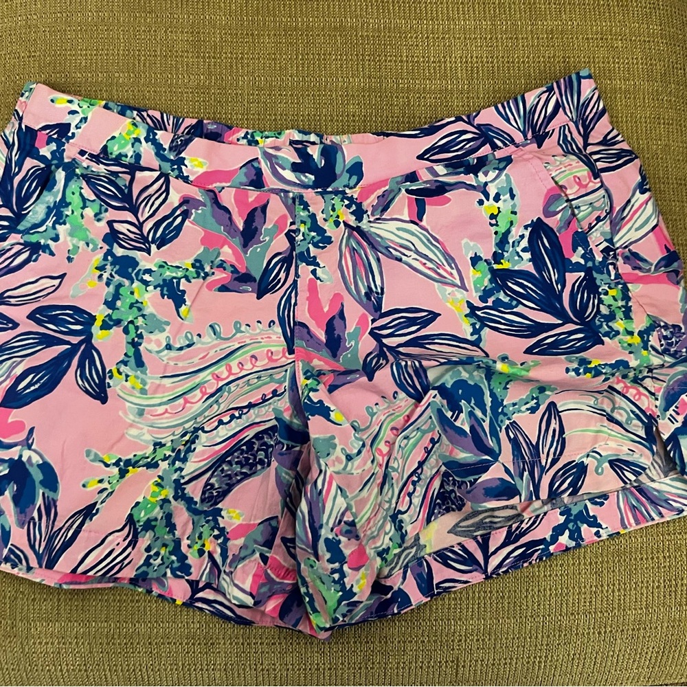 Lilly Pulitzer Pink and Blue Floral Women's Shorts